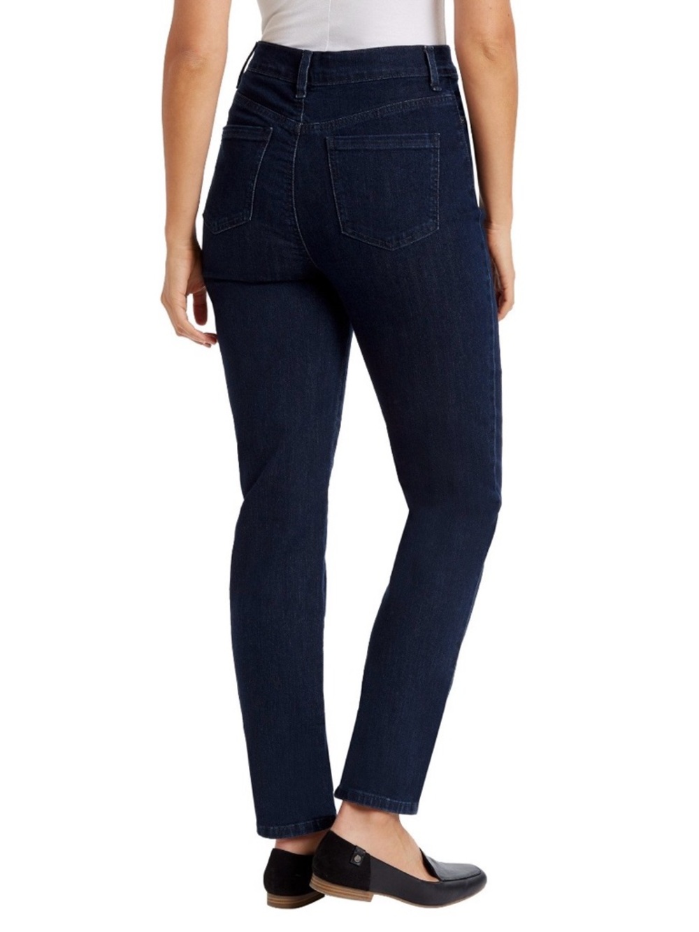 Gloria Vanderbilt Amanda Dark Blue Denim Jeans - Picture 3 of 9